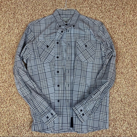 Gray & Black CCS Long Sleeve Button Down Shirt - Picture 1 of 4